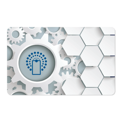 Wireless NFC Card (Blue and White Tech) Image
