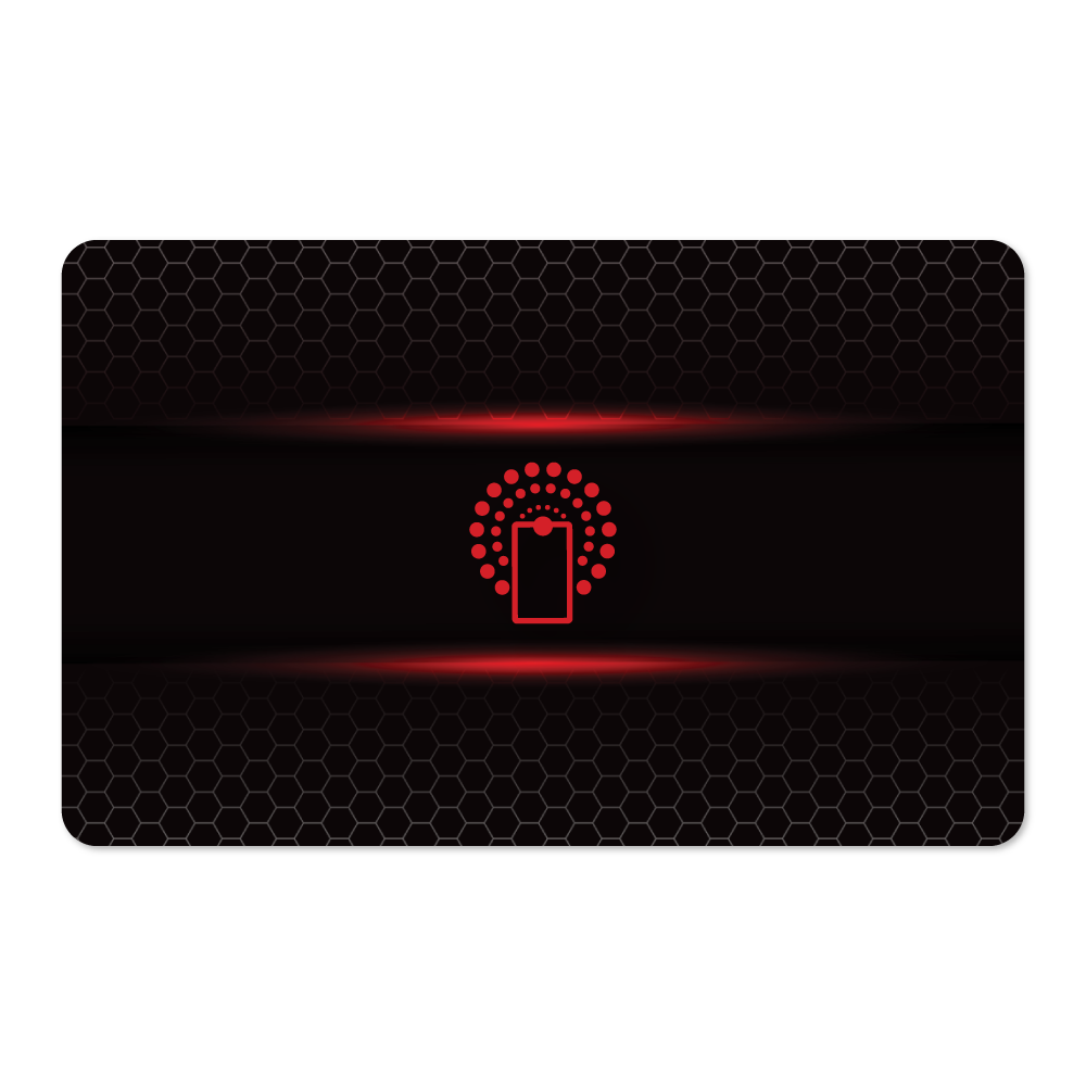 Touchless NFC Card (Black With Red Highlights)