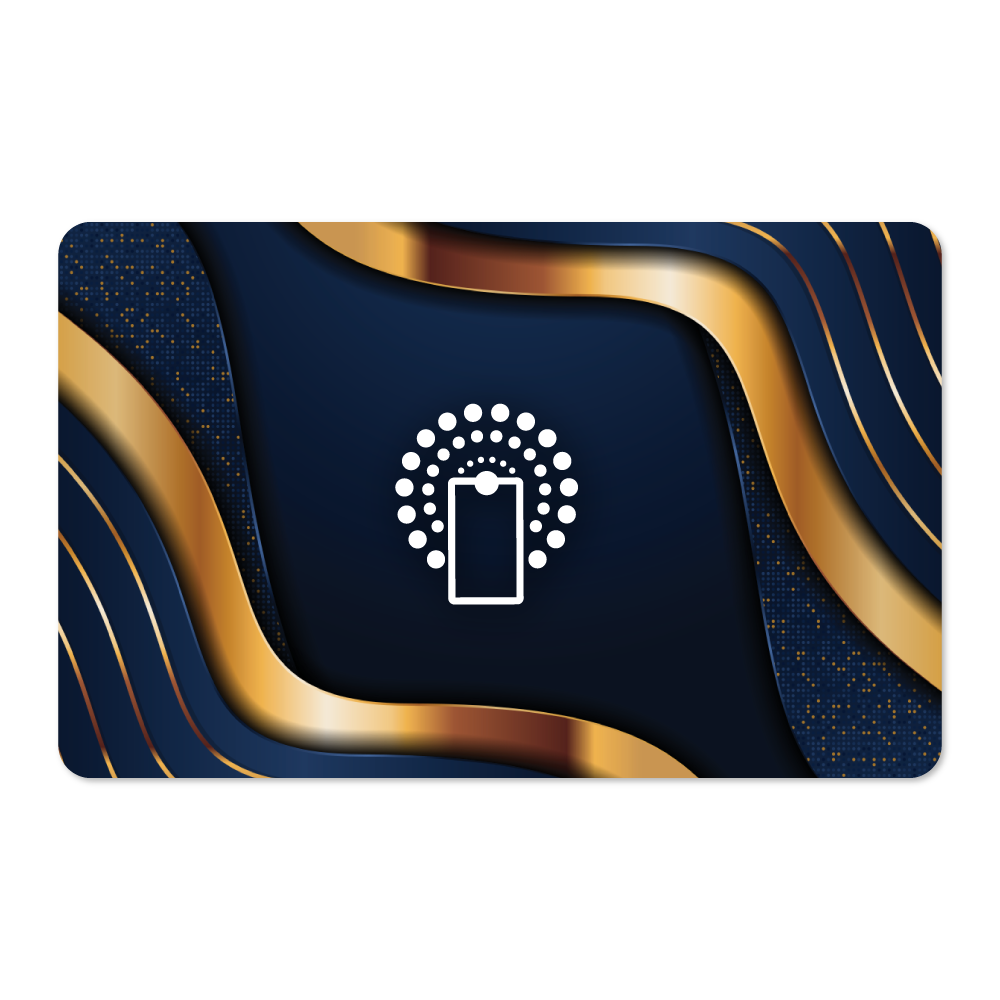 Touchless NFC Card (Blue and Gold)