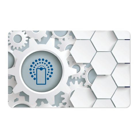 Wireless NFC Card (Blue and White Tech) Image