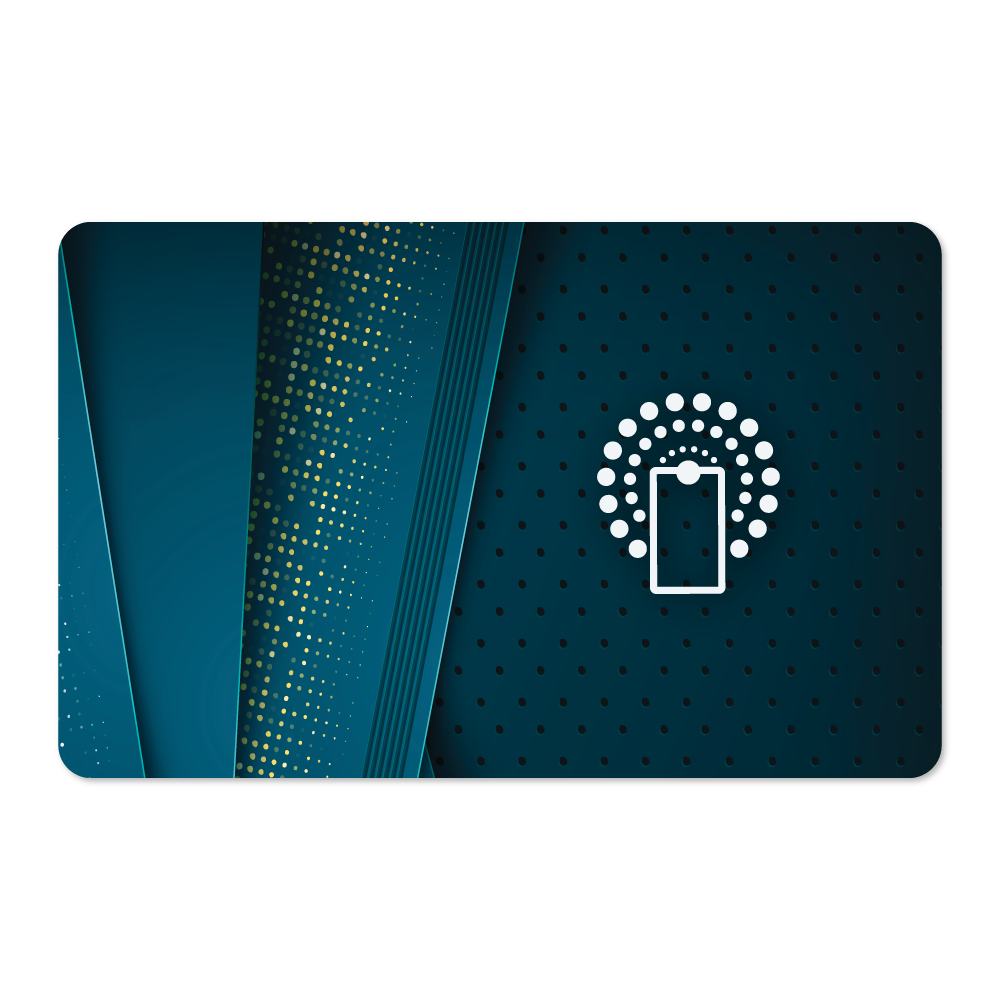 Wireless NFC Card (Blue With Stacks)