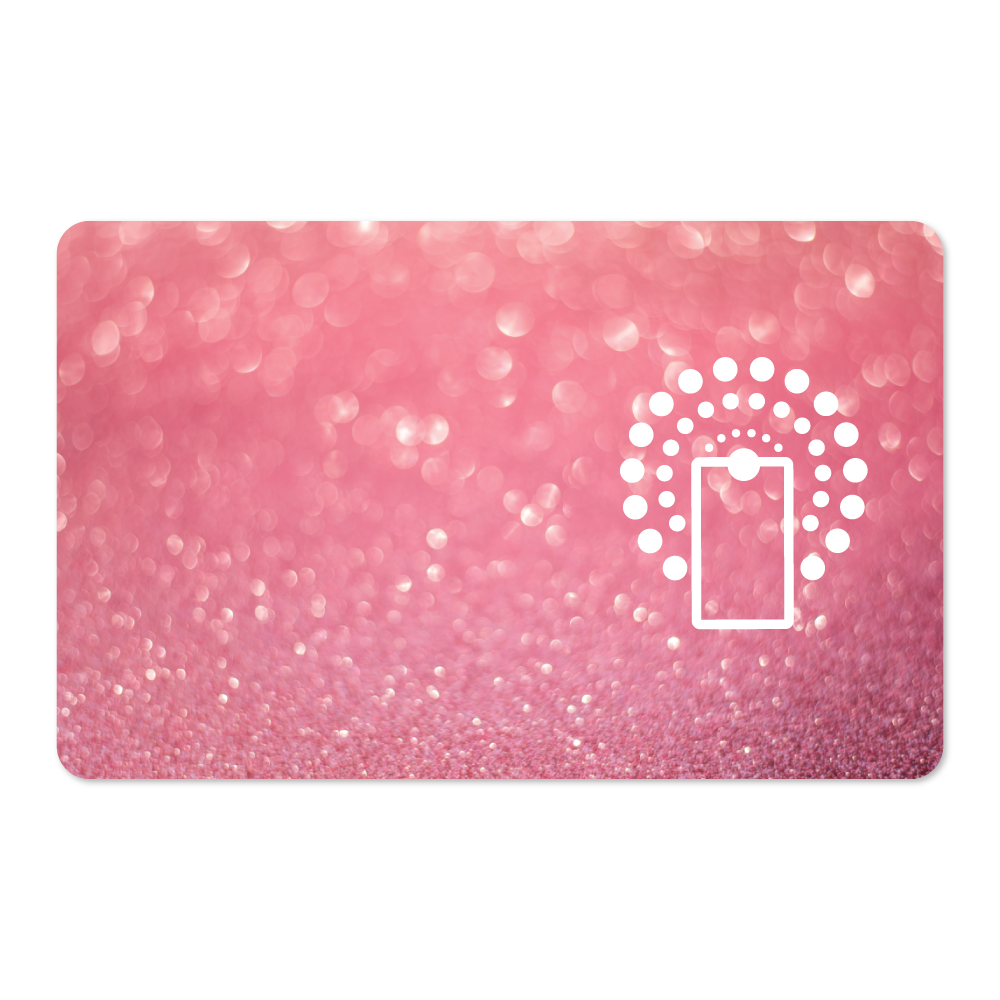 Wireless NFC Card (Pink Glitter)